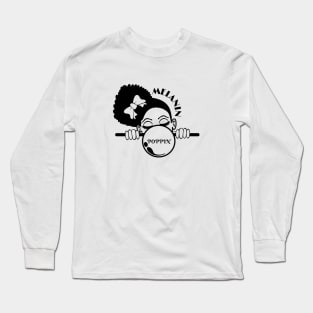 Afro Girl - Melanin Poppin' -Bubblegum Long Sleeve T-Shirt